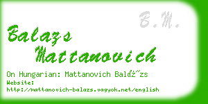 balazs mattanovich business card